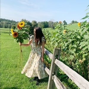 Danielle Bernstein Floral Poplin Dress